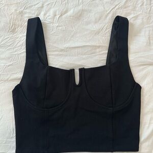 Black Bustier Crop Top
